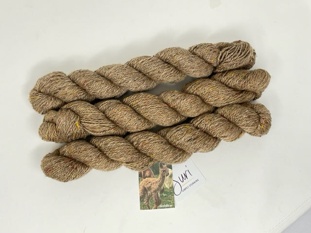 Suri Alpaca Blend Yarn Natural with Silk, by Goldbar Extra Soft, 2 Ply Sport Weight