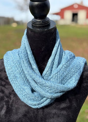 100% Suri Alpaca Knit Scarf, Cabled Design