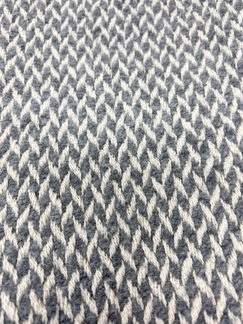 Alpaca and Cotton Throw, Chevron Weave Blanket, USA Made
