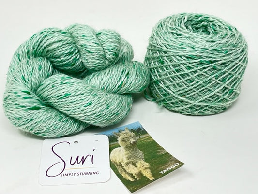 Suri Alpaca Blend Yarn Minty Green, by Tango, 2 Ply Sport Weight