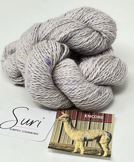 Suri Alpaca Blend Yarn LIght Lavendar, by Encore, 2 Ply Sport Weight