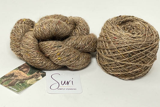 Suri Alpaca Blend Yarn Natural with Silk, by Goldbar Extra Soft, 2 Ply Sport Weight