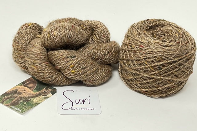 Suri Alpaca Blend Yarn Natural with Silk, by Goldbar Extra Soft, 2 Ply Sport Weight-2PointFarmAlpacas