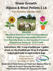 Shear Growth Alpaca and Wool Pellets for the Garden 1 Lb.