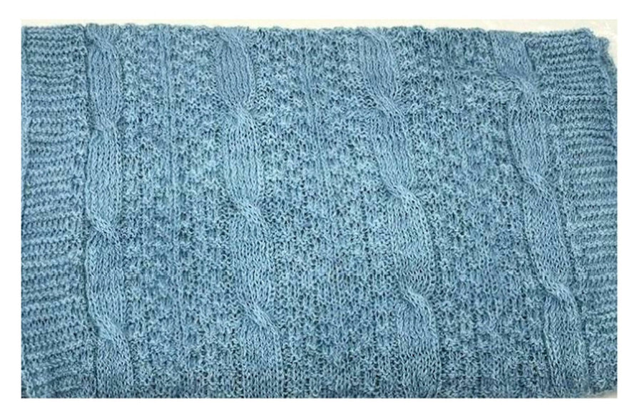 100% Suri Alpaca Knit Scarf, Cabled Design