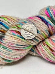 Yarn Suri Singles Alpaca Wool Blend Yarn, Hand Dyed Speckled Yarn-2PointFarmAlpacas