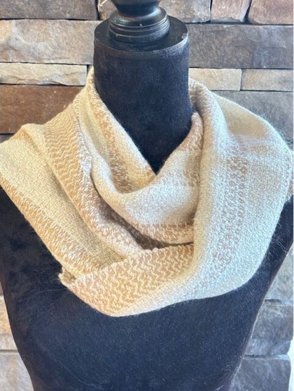 Handwoven Suri Alpaca Scarf: 100% Suri Alpaca