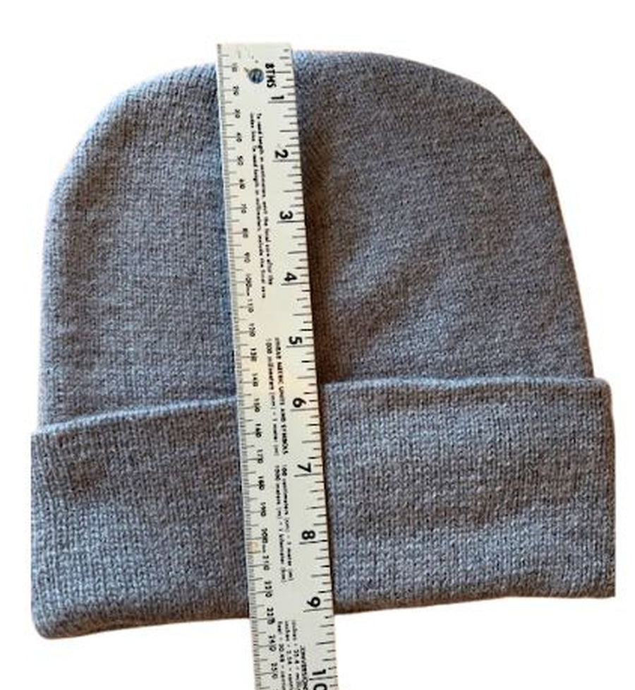 On Sale: LIned Alpaca Beanie in Slate Gray - Minor Cosmetic Flaw