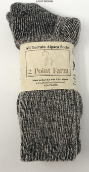Alpaca All Season Crew Socks-2PointFarmAlpacas