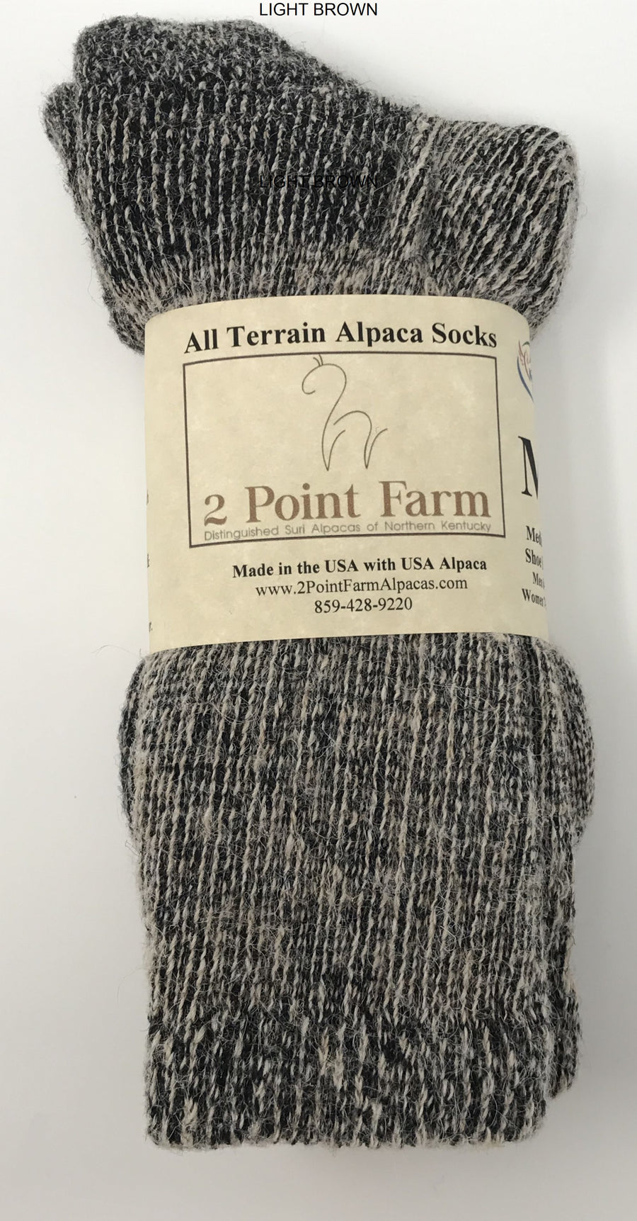 Alpaca All Season Crew Socks-2PointFarmAlpacas