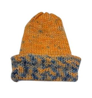 Halloween Beanie, Suri Alpaca and Wool Blend, Double Thick Reversible Winter Hat with Brim