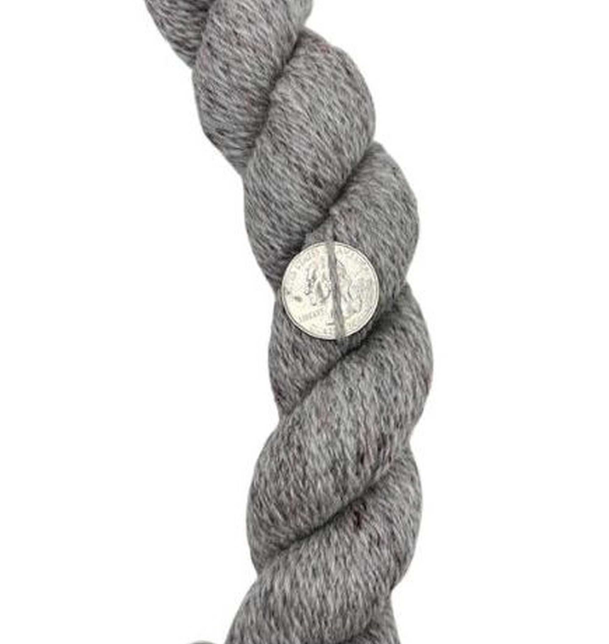 Suri Alpaca Blend Grey Burgundy, 2 Ply Sport Weight