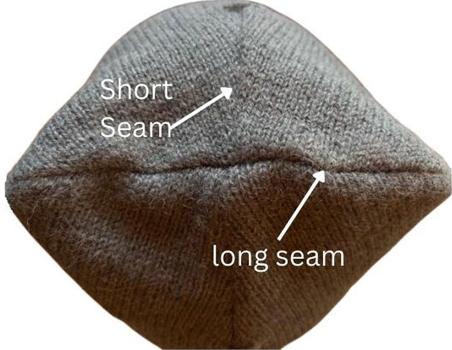 On Sale: LIned Alpaca Beanie in Slate Gray - Minor Cosmetic Flaw