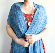 100% Suri Alpaca Knit Scarf, Cabled Design