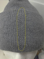 On Sale: LIned Alpaca Beanie in Slate Gray - Minor Cosmetic Flaw