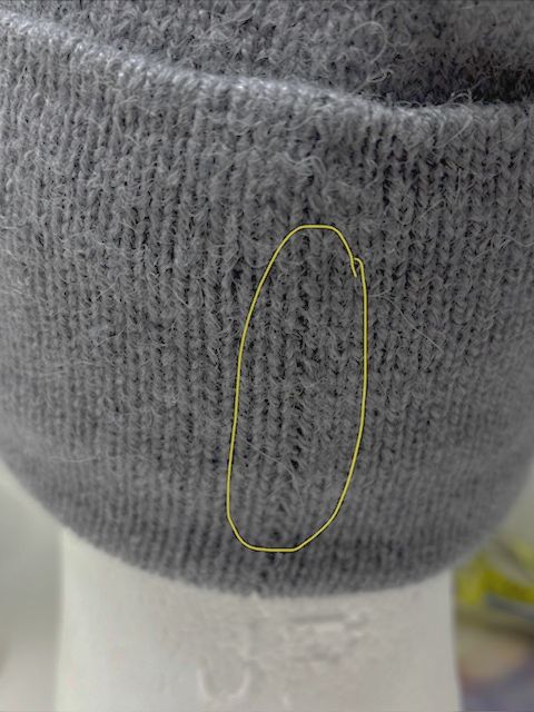 On Sale: LIned Alpaca Beanie in Slate Gray - Minor Cosmetic Flaw
