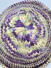 Beanie, Suri Alpaca and Wool Blend, Double Thick Reversible Winter Hat with Brim-2PointFarmAlpacas