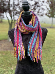 Boho Alpaca Scarf, 100% Alpaca